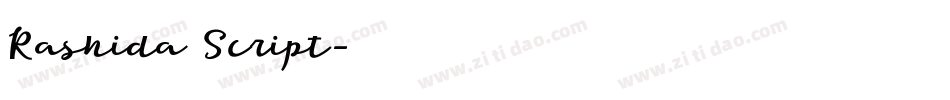 Rashida Script字体转换